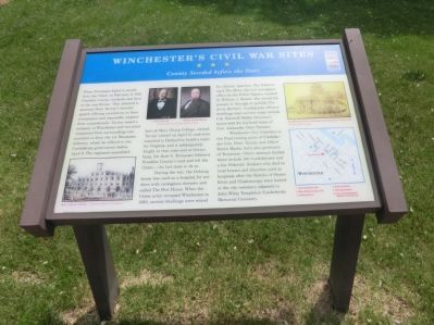 Winchester's Civil War Sites Marker image. Click for full size.