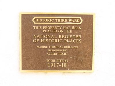 Marine Terminal Building Marker image. Click for full size.