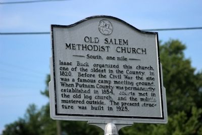 Old Salem Methodist Church Marker image. Click for full size.