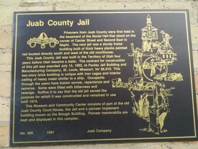 Juab Co. Jail Marker image. Click for full size.