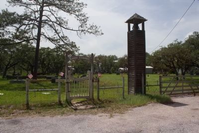 The Lamar Cemetery entrance and Bell Tower image. Click for full size.