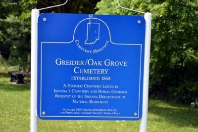 Greider / Oak Grove Cemetery Marker image. Click for full size.
