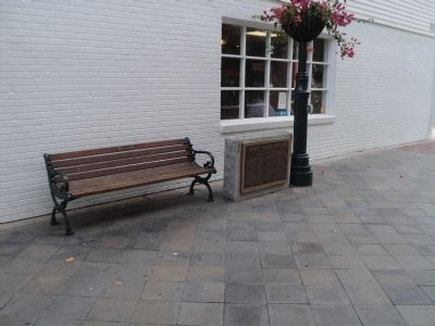 Marker in the Washington Street Mall image. Click for full size.