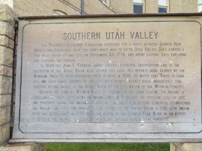 Southern Utah Valley Marker image. Click for full size.