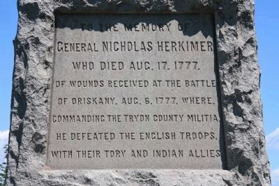 General Nicholas Herkimer Monument Marker image. Click for full size.