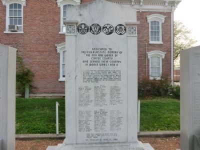 World War I and II Veterans Memorial. Click for full size. World War I and II Veterans Memorial image. Click for full size.