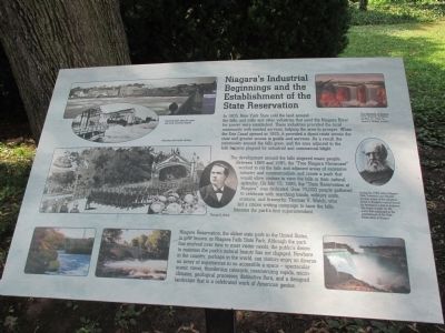 Niagara's Industrial Beginnings and the Establishment of the State Reservation Marker image. Click for full size.