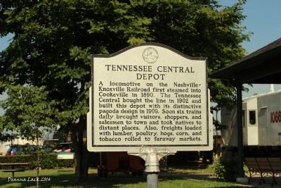 Tennessee Central Depot Marker. Click for full size. Tennessee Central Depot Marker image. Click for full size.