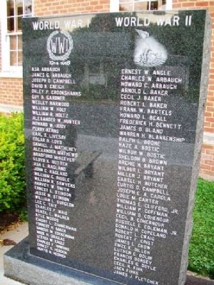 Greenbrier County War Memorial. Click for full size. Greenbrier County War Memorial image. Click for full size.