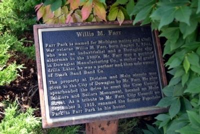 Willis M. Farr Marker. Click for full size. Willis M. Farr Marker image. Click for full size.