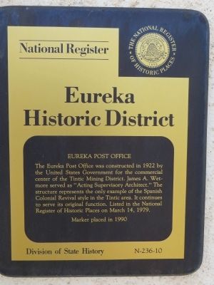 Eureka Post Office Marker image. Click for full size.