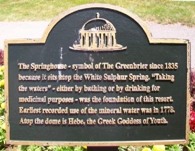 The Springhouse Marker. Click for full size. The Springhouse Marker image. Click for full size.