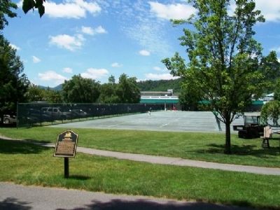 Tennis and the Outdoor Swimming Pool Marker. Click for full size. Tennis and the Outdoor Swimming Pool Marker image. Click for full size.