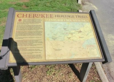 Cherokee Heritage Trails Marker. Click for full size. Cherokee Heritage Trails Marker image. Click for full size.