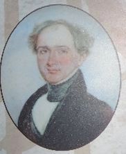 Dr. John H. Bayne of Salubria: Close-up of portrait on near-by marker image. Click for full size.