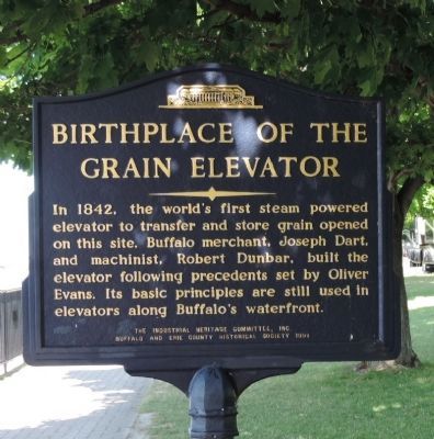Birthplace of the Grain Elevator Marker image. Click for full size.