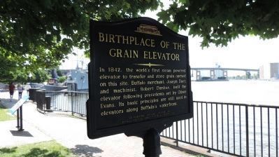 "Birthplace of the Grain Elevator" Marker. Click for full size. "Birthplace of the Grain Elevator" Marker image. Click for full size.