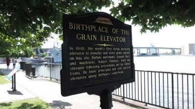 "Birthplace of the Grain Elevator" Marker image. Click for full size.
