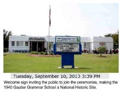 Gautier Grammar School in 2014. Click for full size. Gautier Grammar School in 2014 image. Click for full size.