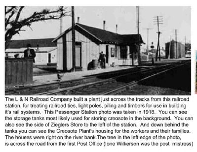 Actual L&N Depot Built at the same time the Creosote Plant was built. image. Click for full size.