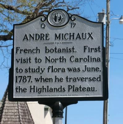Andre' Michaux Marker image. Click for full size.