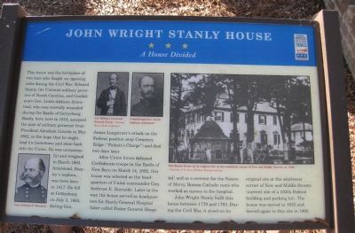 John Wright Stanly House Marker image. Click for full size.