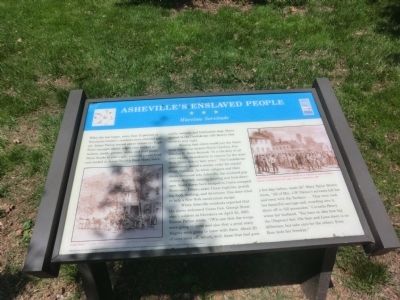 Asheville's Enslaved People Marker. Click for full size. Asheville's Enslaved People Marker image. Click for full size.
