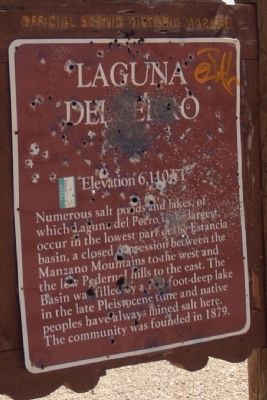Laguna Del Perro Marker. Click for full size. Laguna Del Perro Marker image. Click for full size.