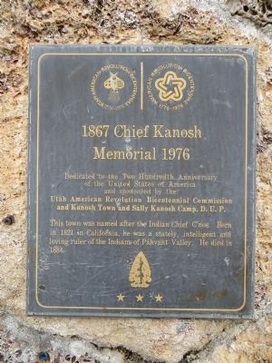1867 Chief Kanosh Memorial 1976 Marker image. Click for full size.