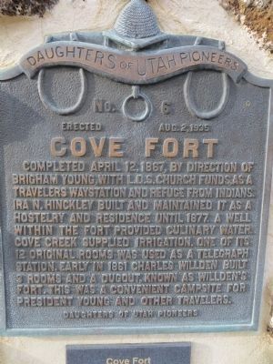 Cove Fort Marker image. Click for full size.