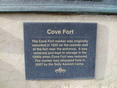 Cove Fort Marker image. Click for full size.