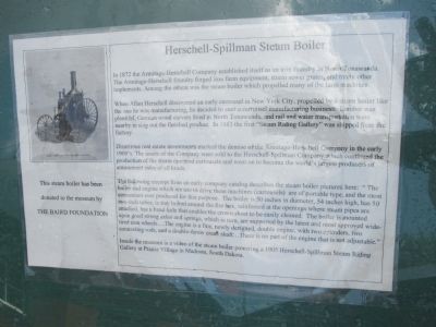 Herschell-Spillman Steam Boiler Marker image. Click for full size.