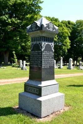 Grave Headstone of John Greer (1806-1899)<br>and Penelope Greer (1814-1890) image. Click for full size.
