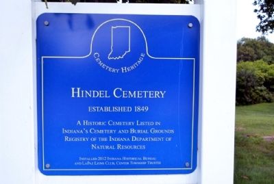 Hindel Cemetery Marker image. Click for full size.