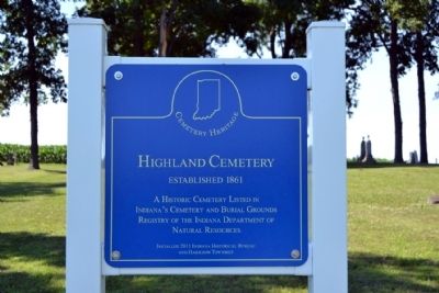 Highland Cemetery Marker image. Click for full size.