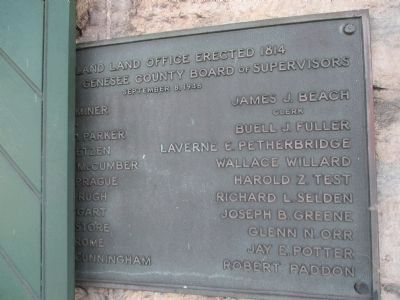 Plaque Left of Door. Click for full size. Plaque Left of Door image. Click for full size.