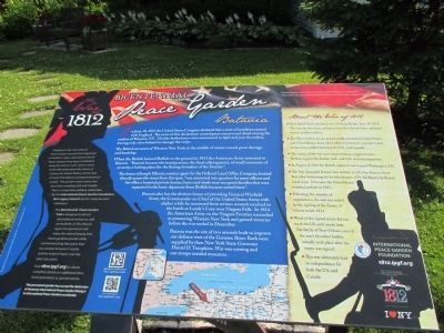 War of 1812 Peace Garden Plaque. Click for full size. War of 1812 Peace Garden Plaque image. Click for full size.