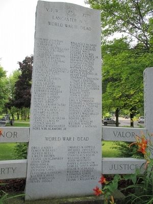 Lancaster NY War Memorial image. Click for full size.
