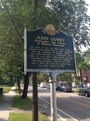 John Dewey Marker. Click for full size. John Dewey Marker image. Click for full size.