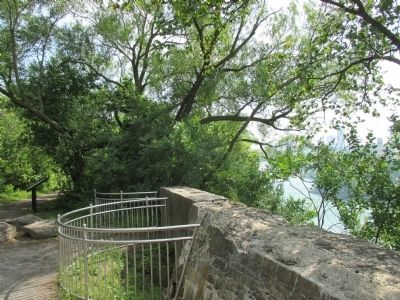 Southward View Niagara Gorge Industrial Heritage Marker and Wall by Gorge image. Click for full size.