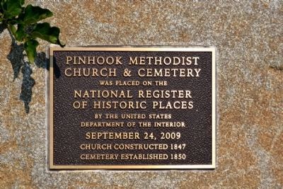 Pinhook Methodist Church and Cemetery Marker image. Click for full size.