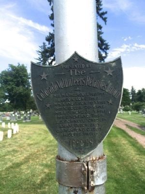 Flag Pole Marker from Veterans. image. Click for full size.