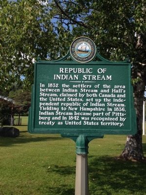 Republic of Indian Stream Marker image. Click for full size.