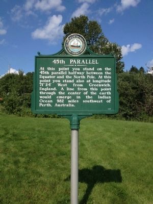 45th Parallel Marker image. Click for full size.
