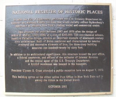 Federal Building (United States Courthouse) Marker. Click for full size. Federal Building (United States Courthouse) Marker image. Click for full size.