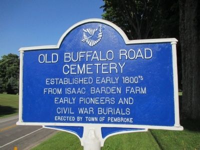 Old Buffalo Road Cemetery Marker. Click for full size. Old Buffalo Road Cemetery Marker image. Click for full size.