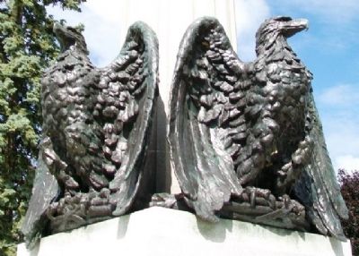 Civil War Soldiers' and Sailors' Memorial Eagles image. Click for full size.