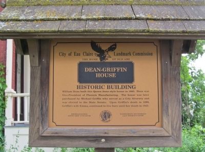 Dean-Griffin House Marker image. Click for full size.