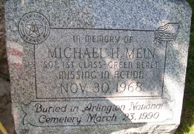 Michael H. Mein Memorial. Click for full size. Michael H. Mein Memorial image. Click for full size.