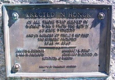 World War II Memorial Marker. Click for full size. World War II Memorial Marker image. Click for full size.